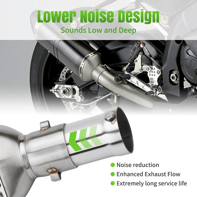 RIDLOG Motorcycle DB Killer 51mm Universal Muffler Silencer Baffle Removable Noise Eliminator Motorcycle Exhaust Pipe Muffler Fit for Yamaha Suzuki Harley Honda Kawasaki (With small wrench) - Image 2
